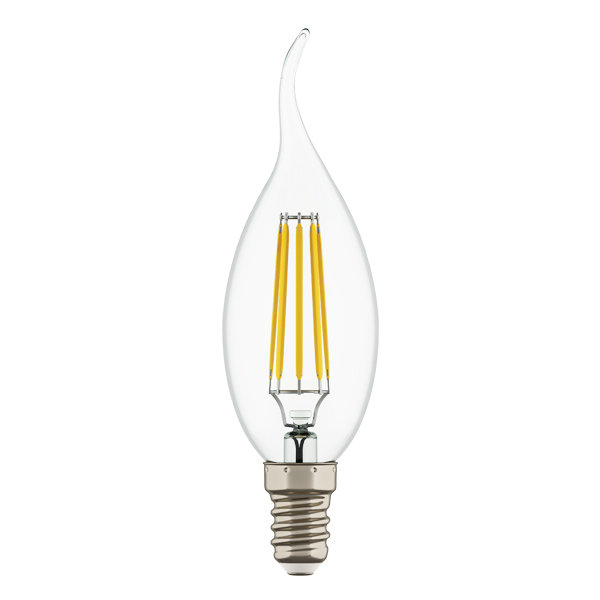 933602 Лампа LED FILAMENT 220V CA35  E14 6W=65W 400-430LM 360G CL 3000K 30000H (в комплекте)
