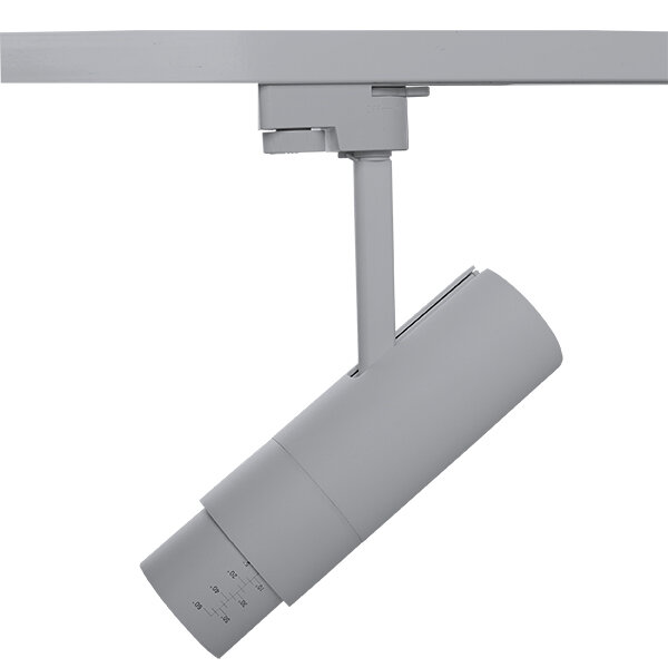 215249 Светильник для 1-фазного трека FUOCO LED 15W 950LM 5-60G СЕРЫЙ 4000K IP20 (в комплекте)