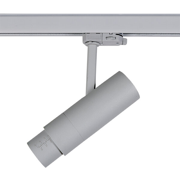 215449 Светильник для 3-фазного трека FUOCO LED 15W 950LM 5-60G СЕРЫЙ 4000K IP20 (в комплекте)