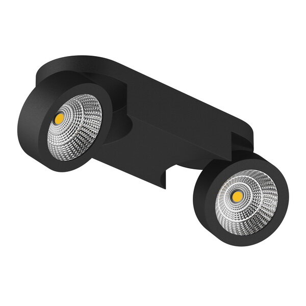 055274 Светильник SNODO LED 2*10W 1960LM 23G ЧЕРНЫЙ 4000K IP20 (в комплекте)