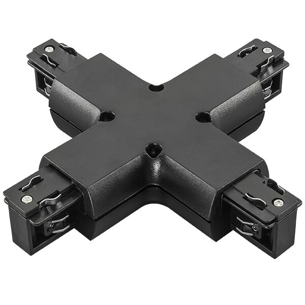 504147 Соединитель трековый трехфазный BARRA X-образный ЧЕРНЫЙ